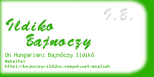 ildiko bajnoczy business card