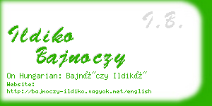 ildiko bajnoczy business card